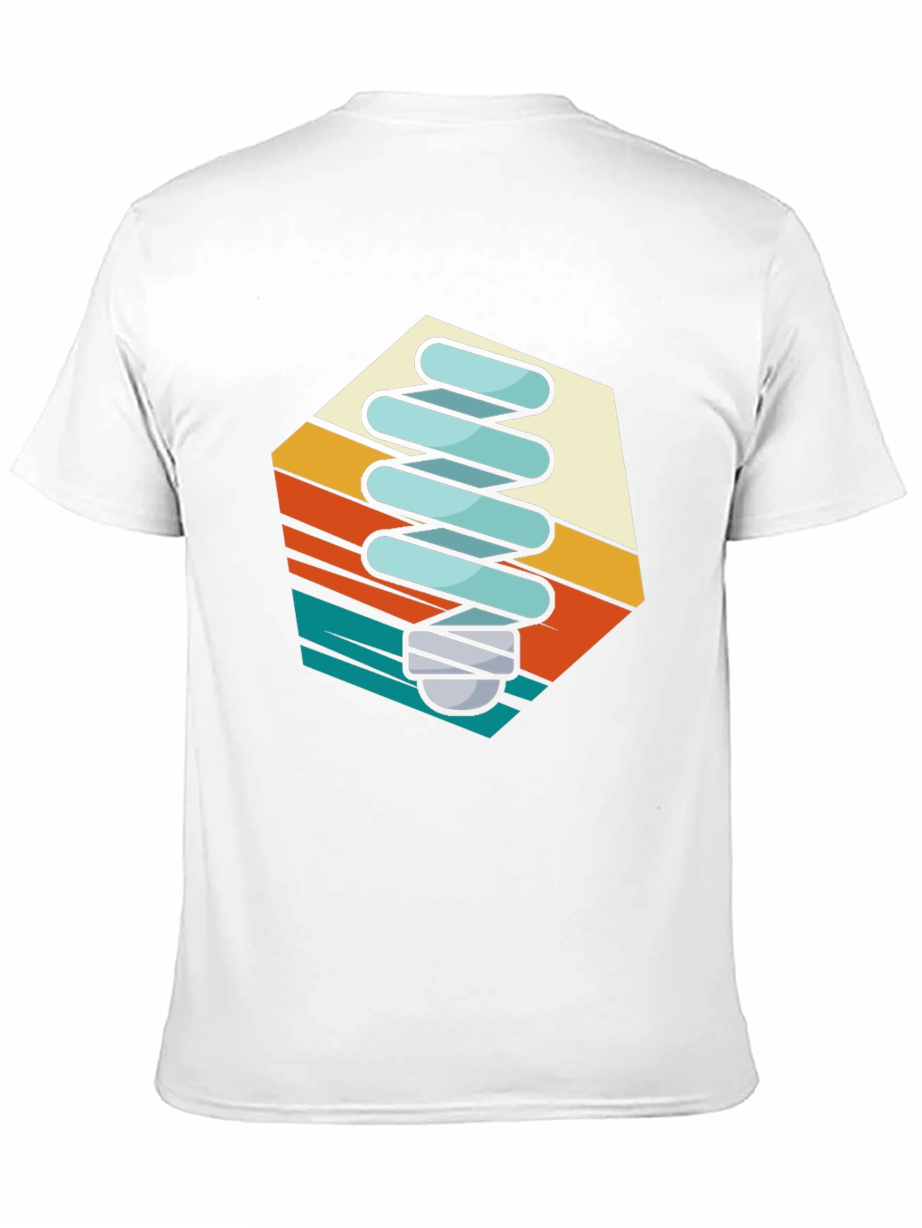 Retro Light Bulb Graphic Tee - Black Cotton Blend