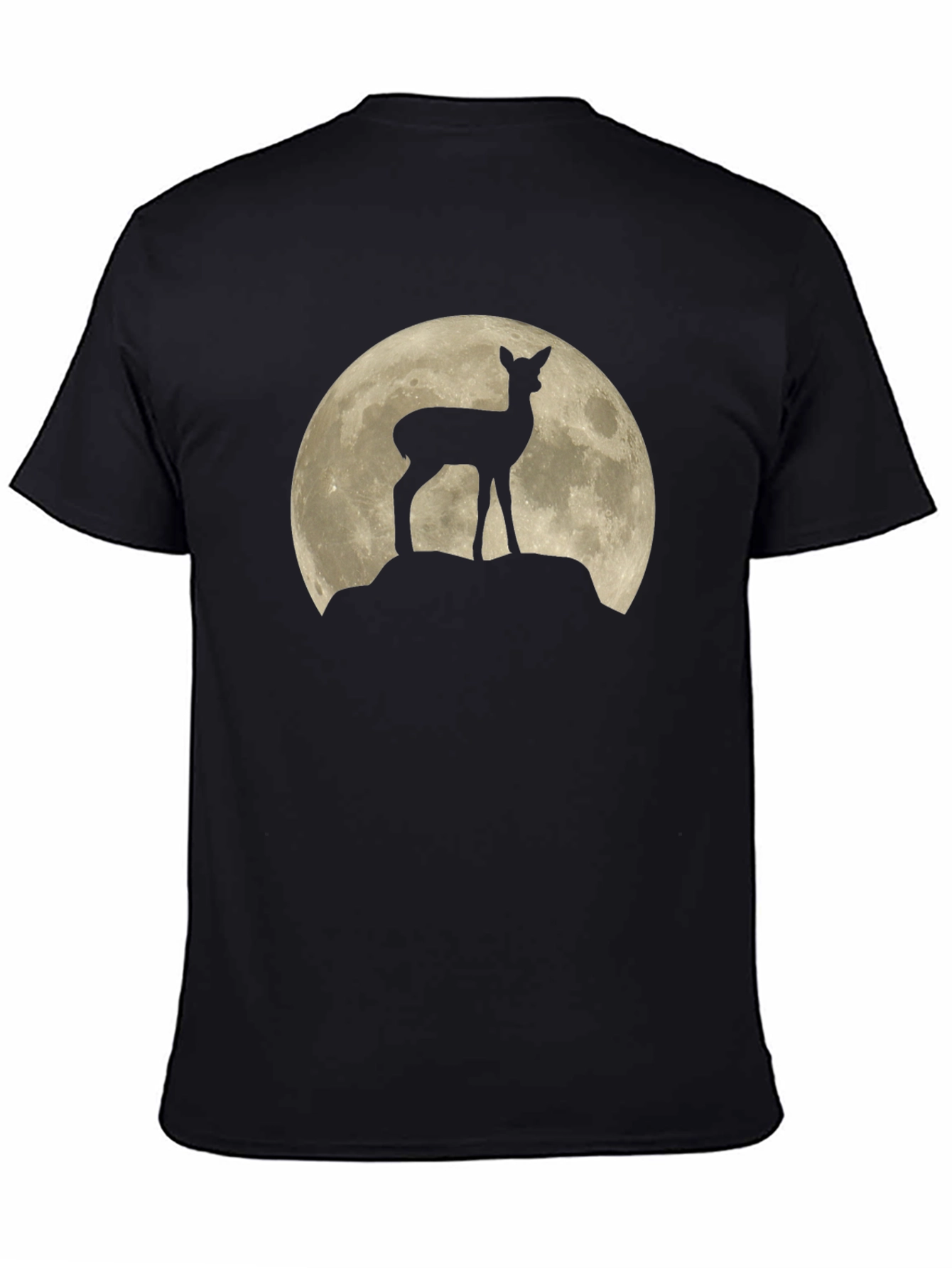 Deer Moon Graphic Tee - Mens Black T-Shirt