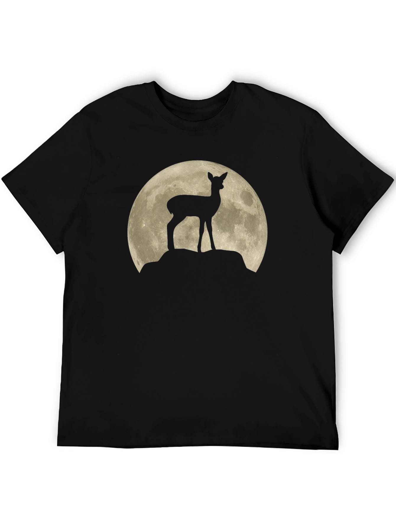 Deer Moon Graphic Tee - Mens Black T-Shirt