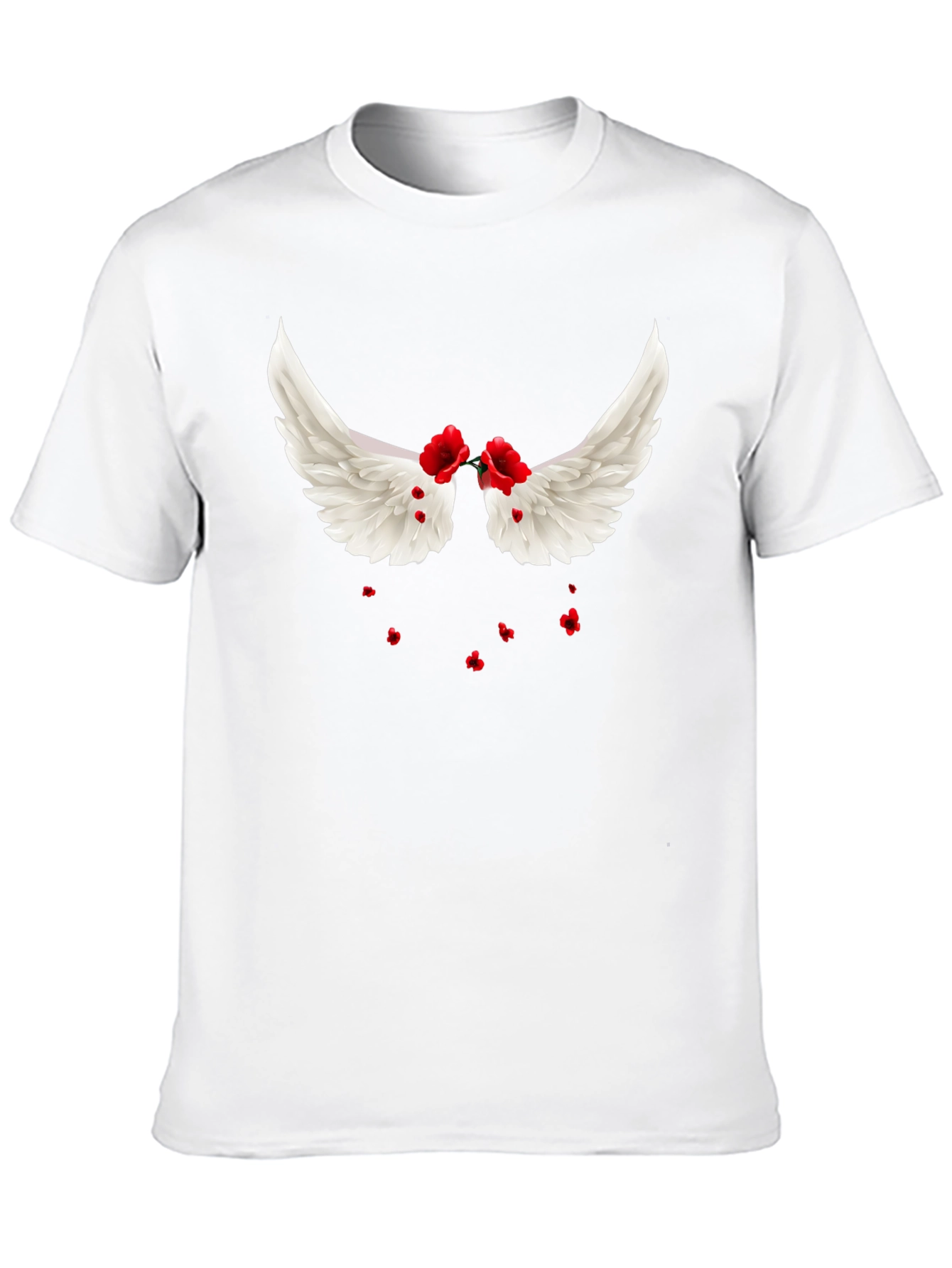Wings & Roses Graphic Tee - Black