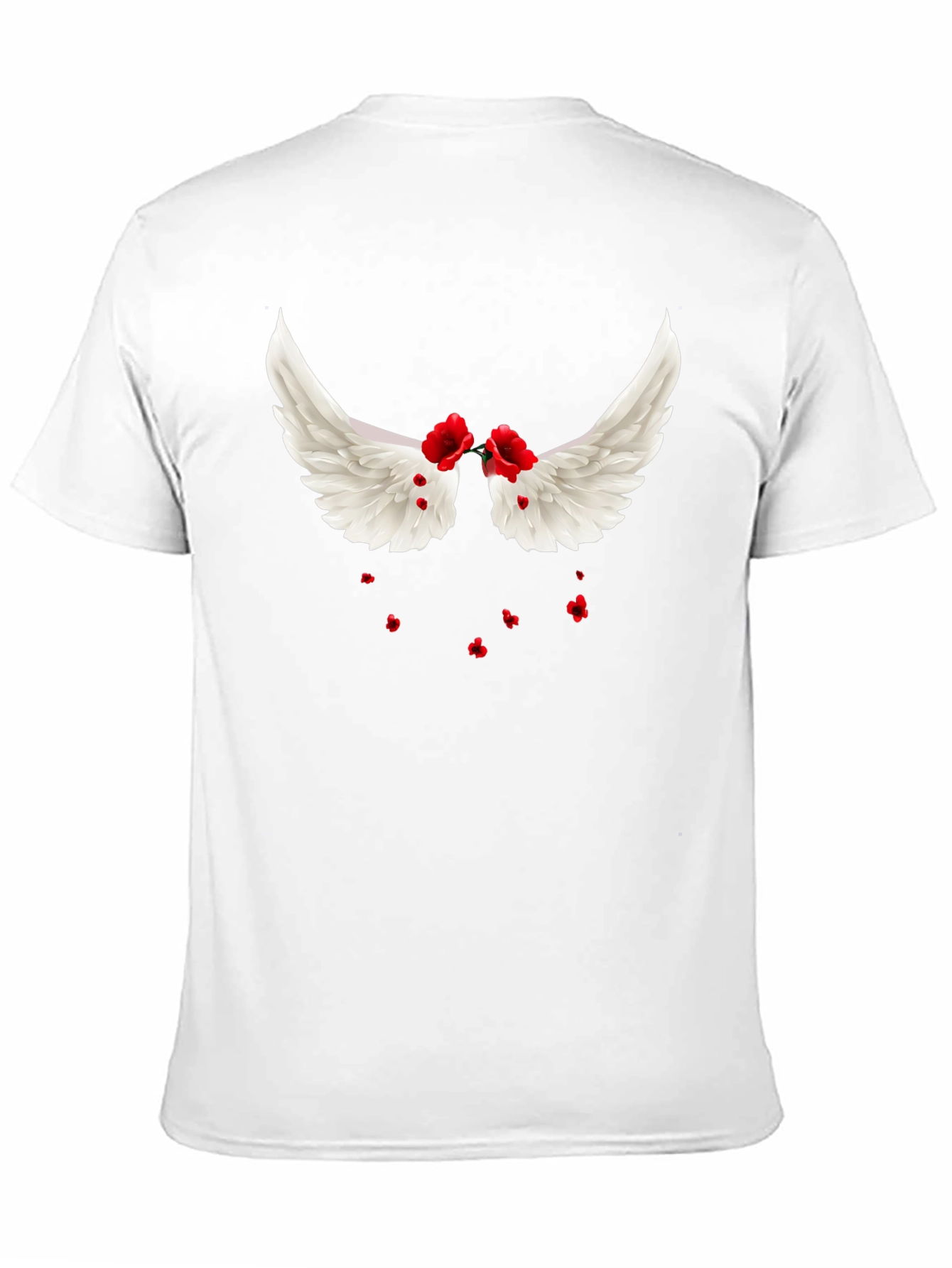 Wings & Roses Graphic Tee - Black