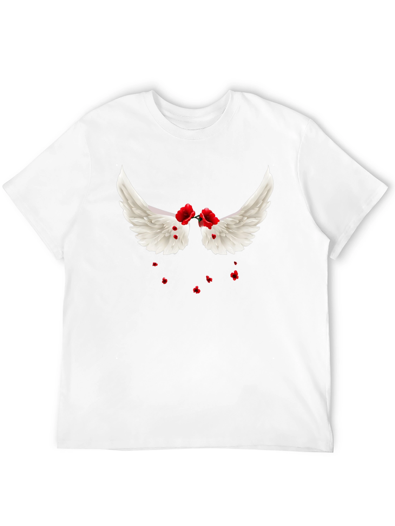 Wings & Roses Graphic Tee - Black