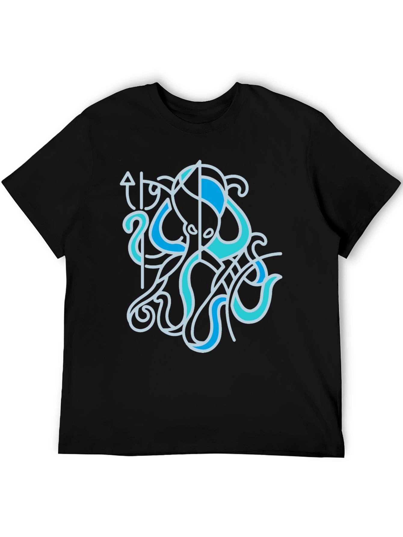 Stylized Octopus Graphic Tee - Sea Life Shirt