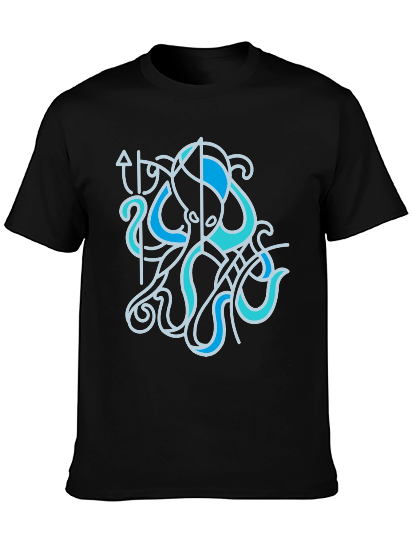 Stylized Octopus Graphic Tee - Sea Life Shirt