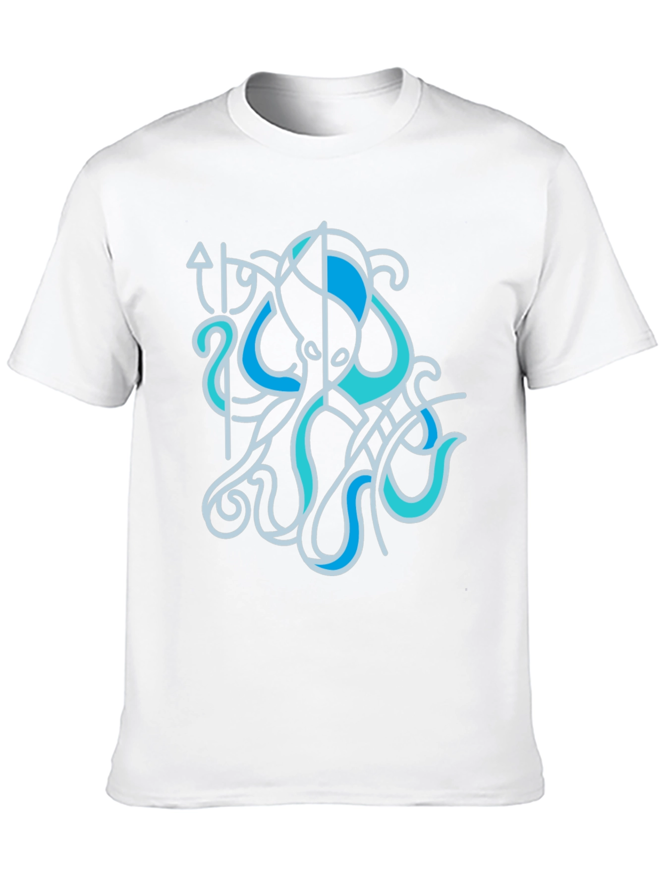 Stylized Octopus Graphic Tee - Sea Life Shirt