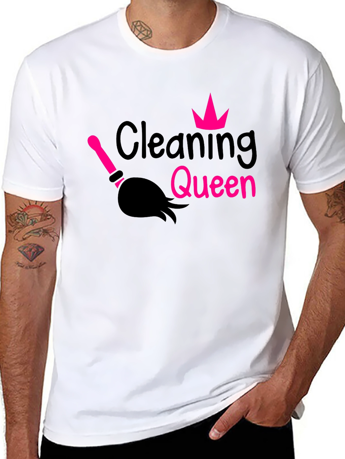 Cleaning Queen Graphic Tee - Black T-Shirt