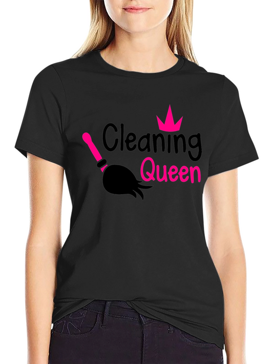 Cleaning Queen Graphic Tee - Black T-Shirt
