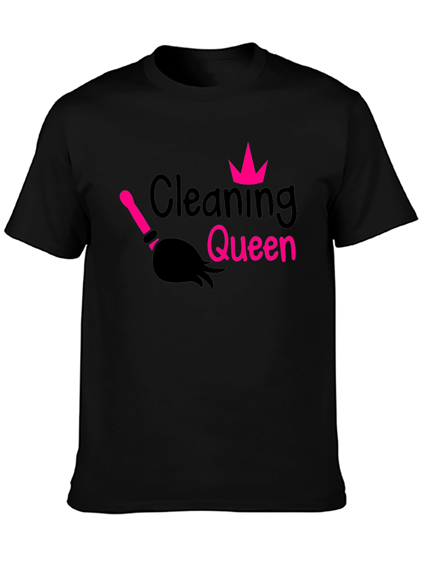 Cleaning Queen Graphic Tee - Black T-Shirt