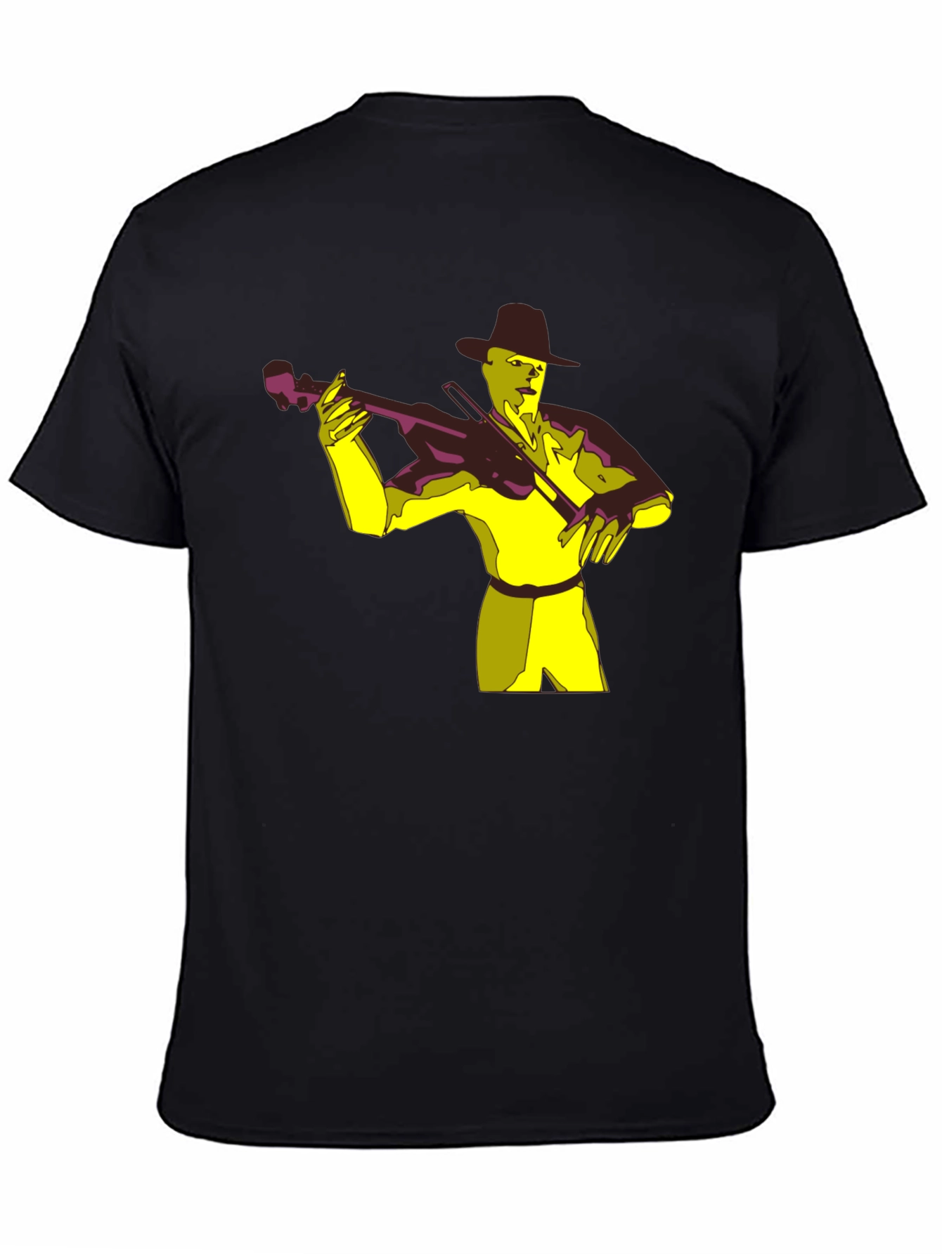 Musician Graphic Tee - Black Cotton T-Shirt