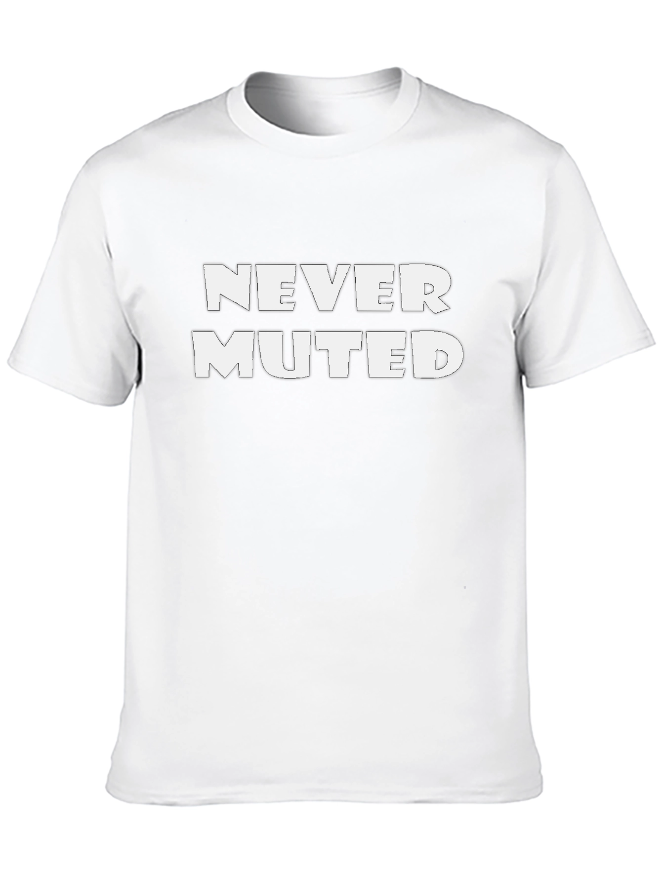 Never Muted Graphic Tee - Comfortable Black T-Shirt