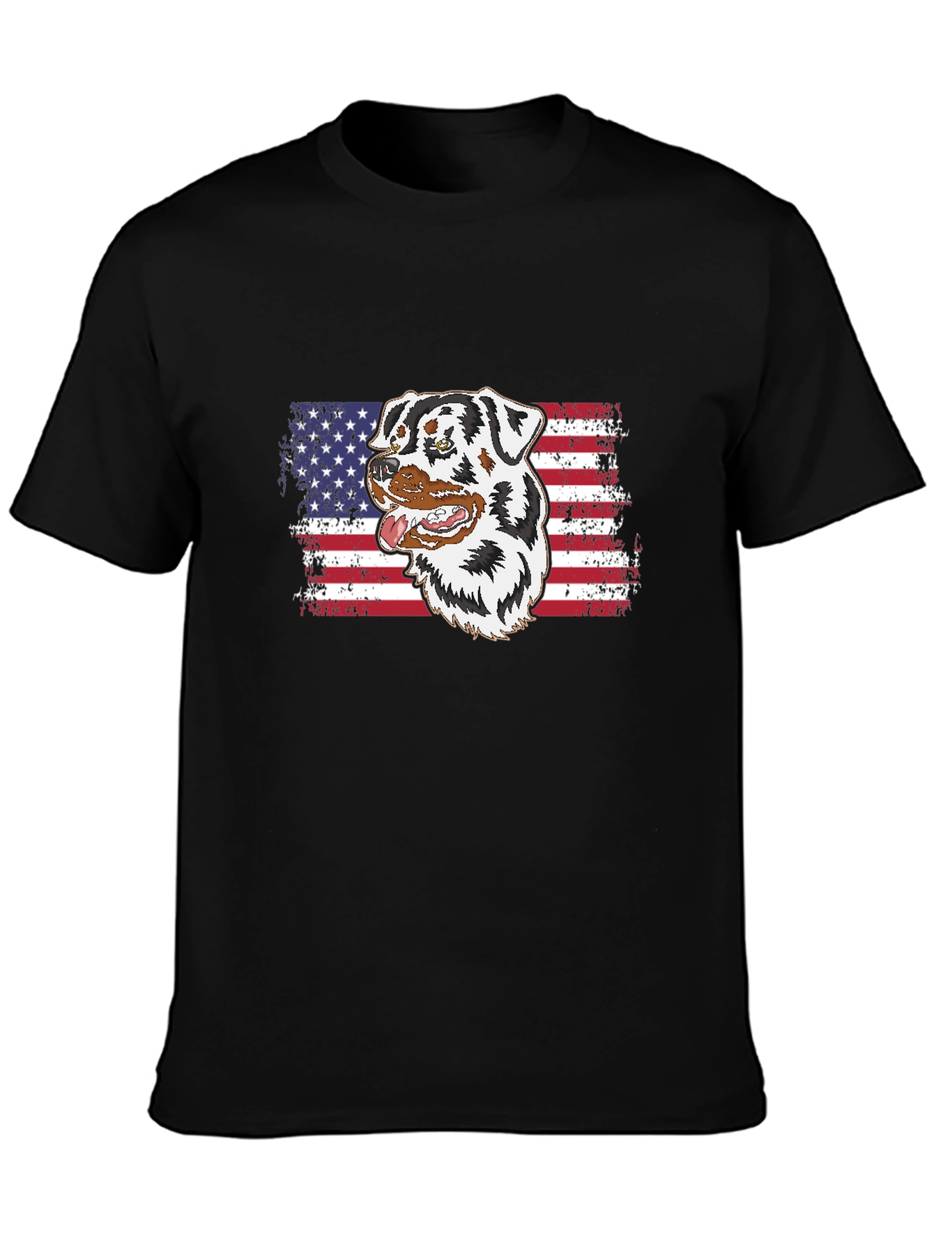 Dog American Flag Graphic Tee