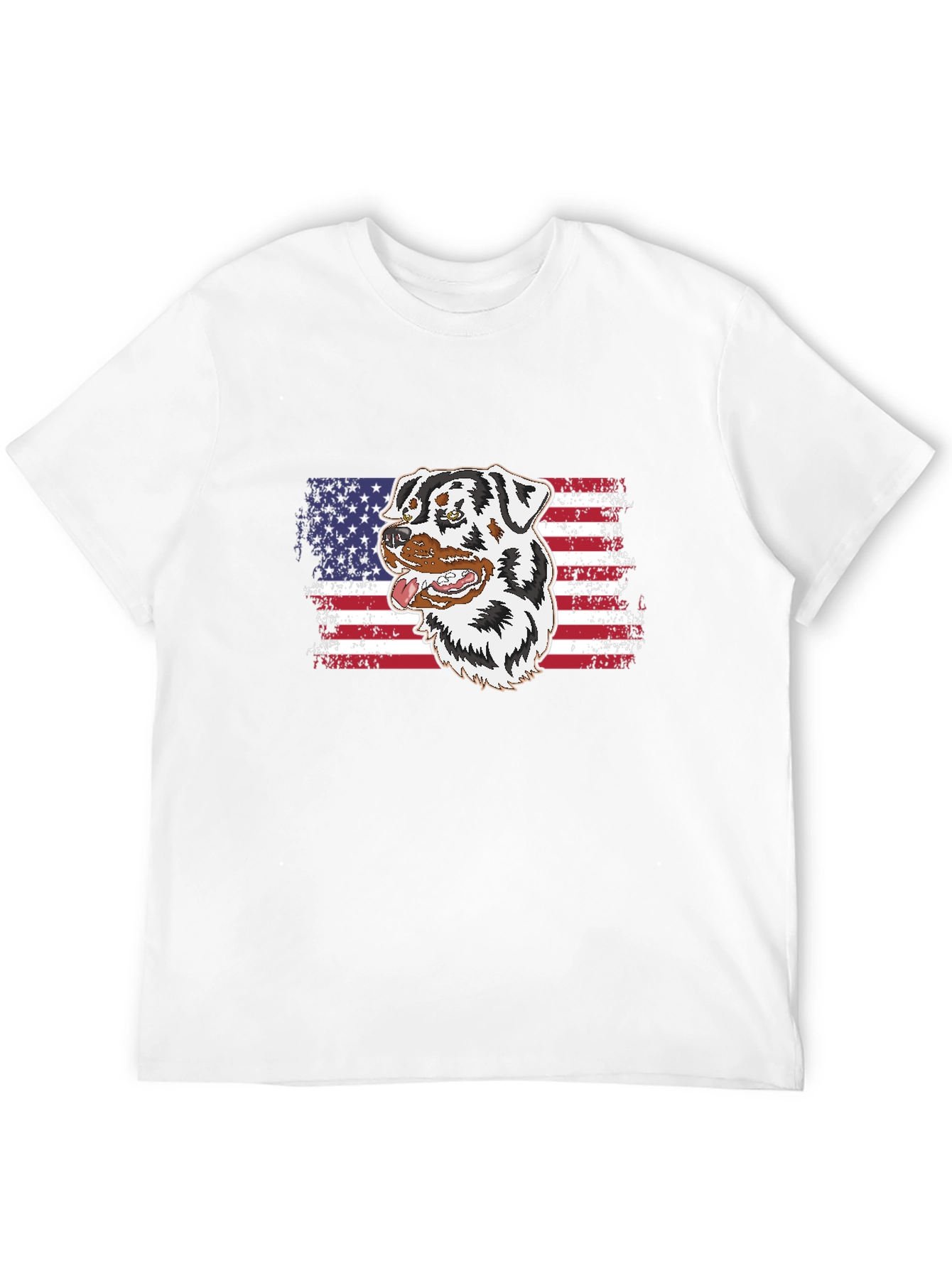 Dog American Flag Graphic Tee