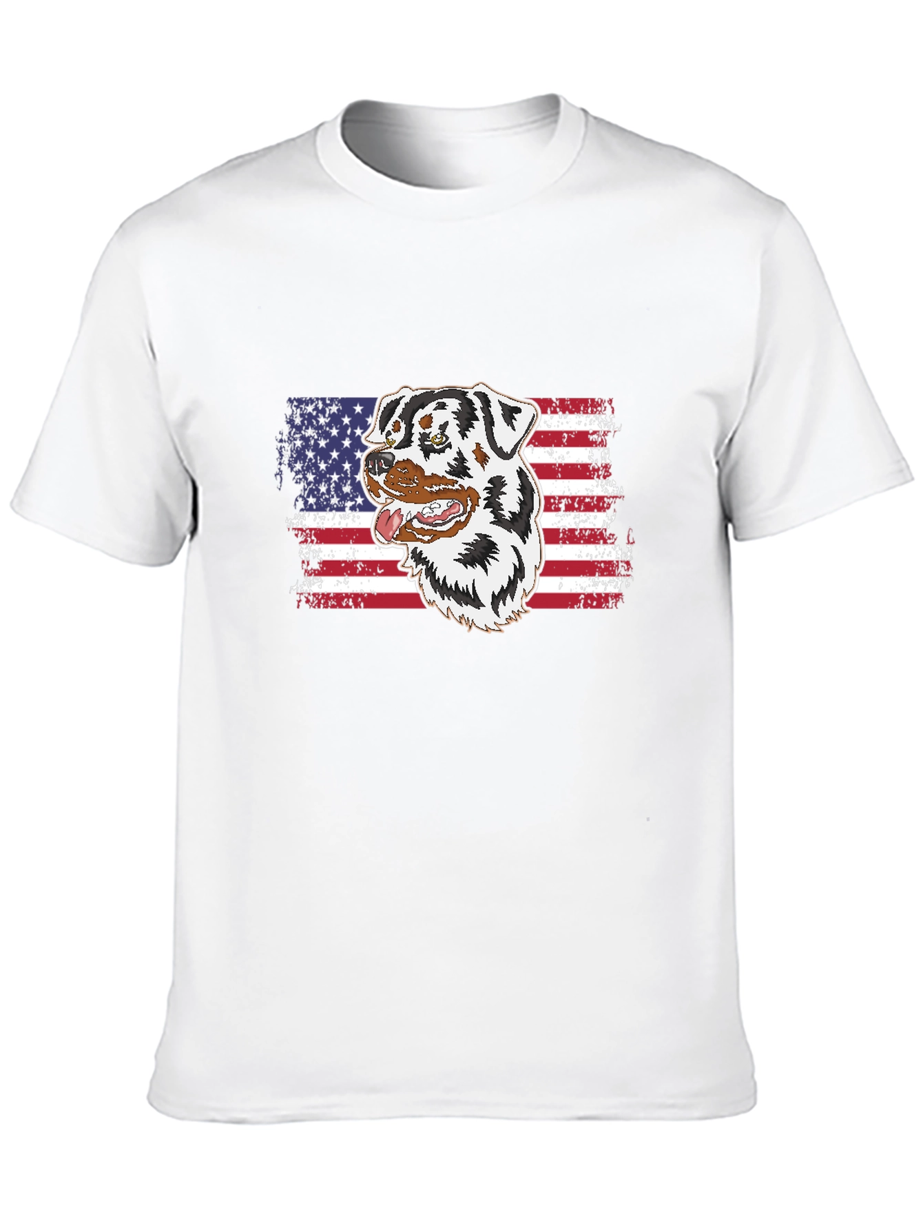 Dog American Flag Graphic Tee