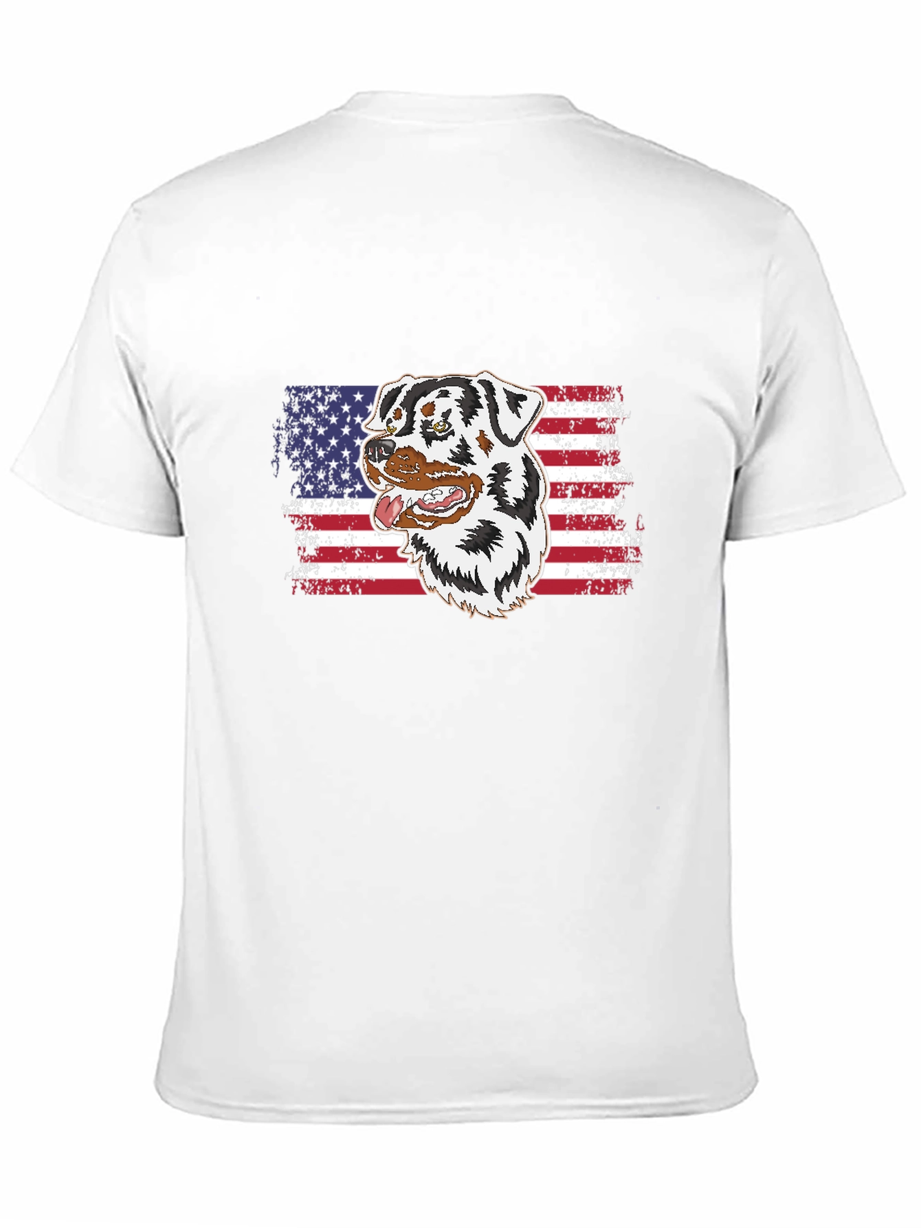 Dog American Flag Graphic Tee