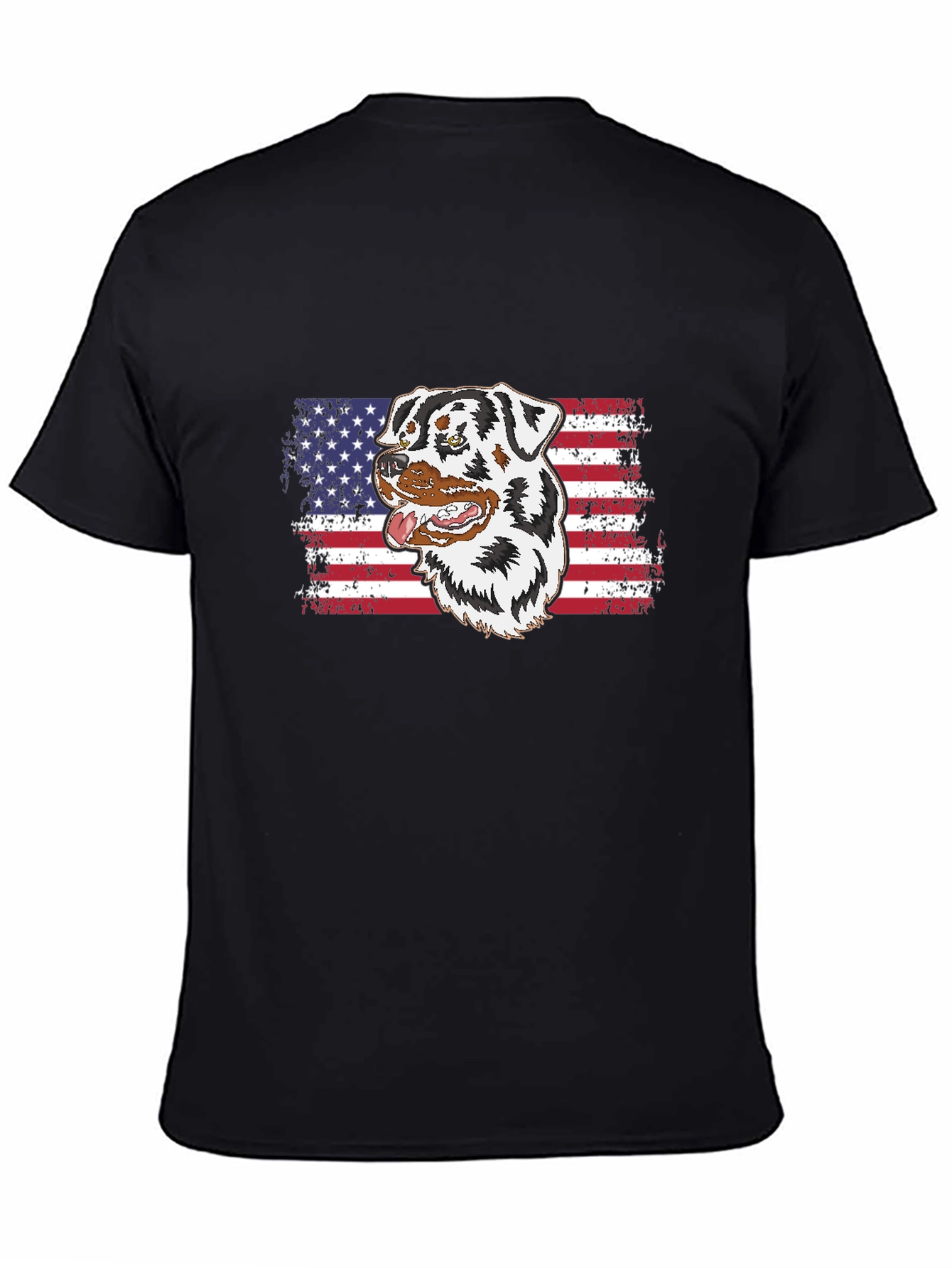 Dog American Flag Graphic Tee