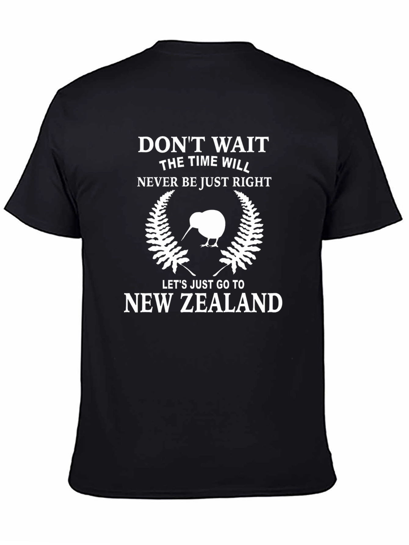 New Zealand Kiwi Bird Graphic Tee - Black