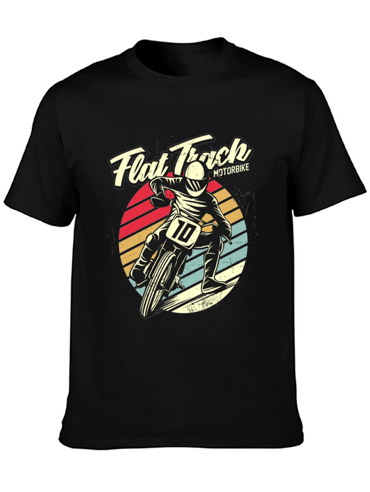 Flat Track Motorbike Graphic T-Shirt