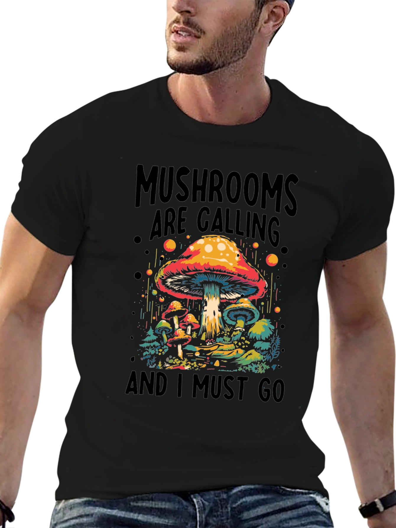 Mushroom Calling Graphic Tee