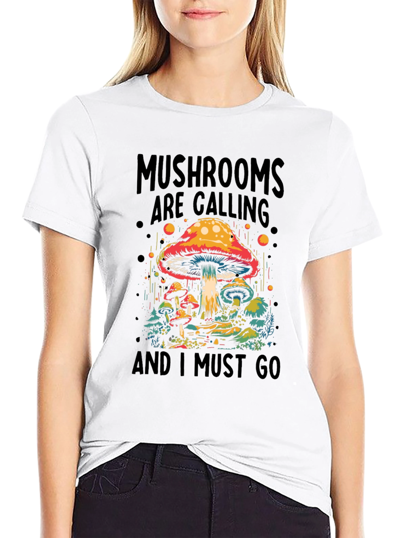 Mushroom Calling Graphic Tee