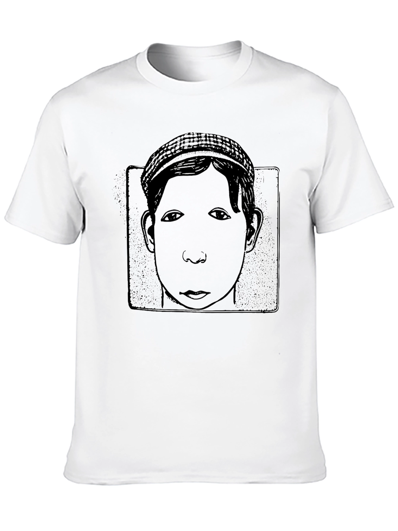 Boy Portrait Black T-Shirt
