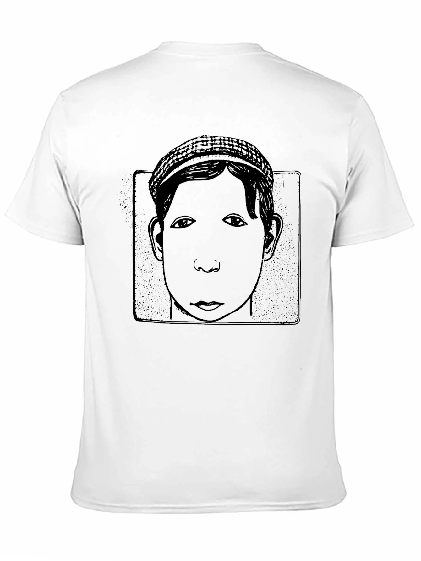 Boy Portrait Black T-Shirt