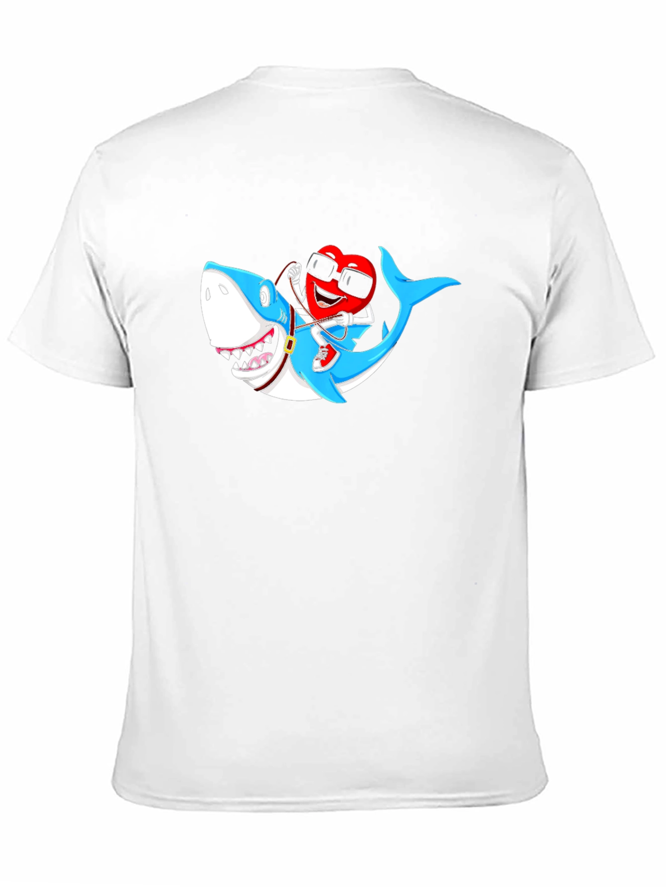 Heart Riding Shark Graphic Tee