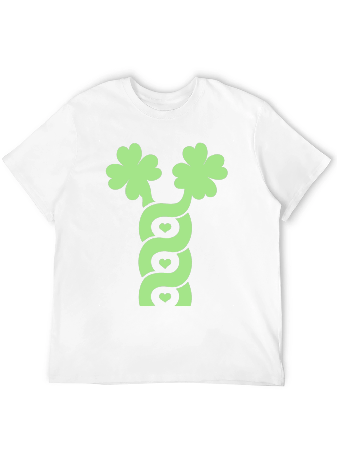 Lucky Clover Heart Twist Black T-Shirt