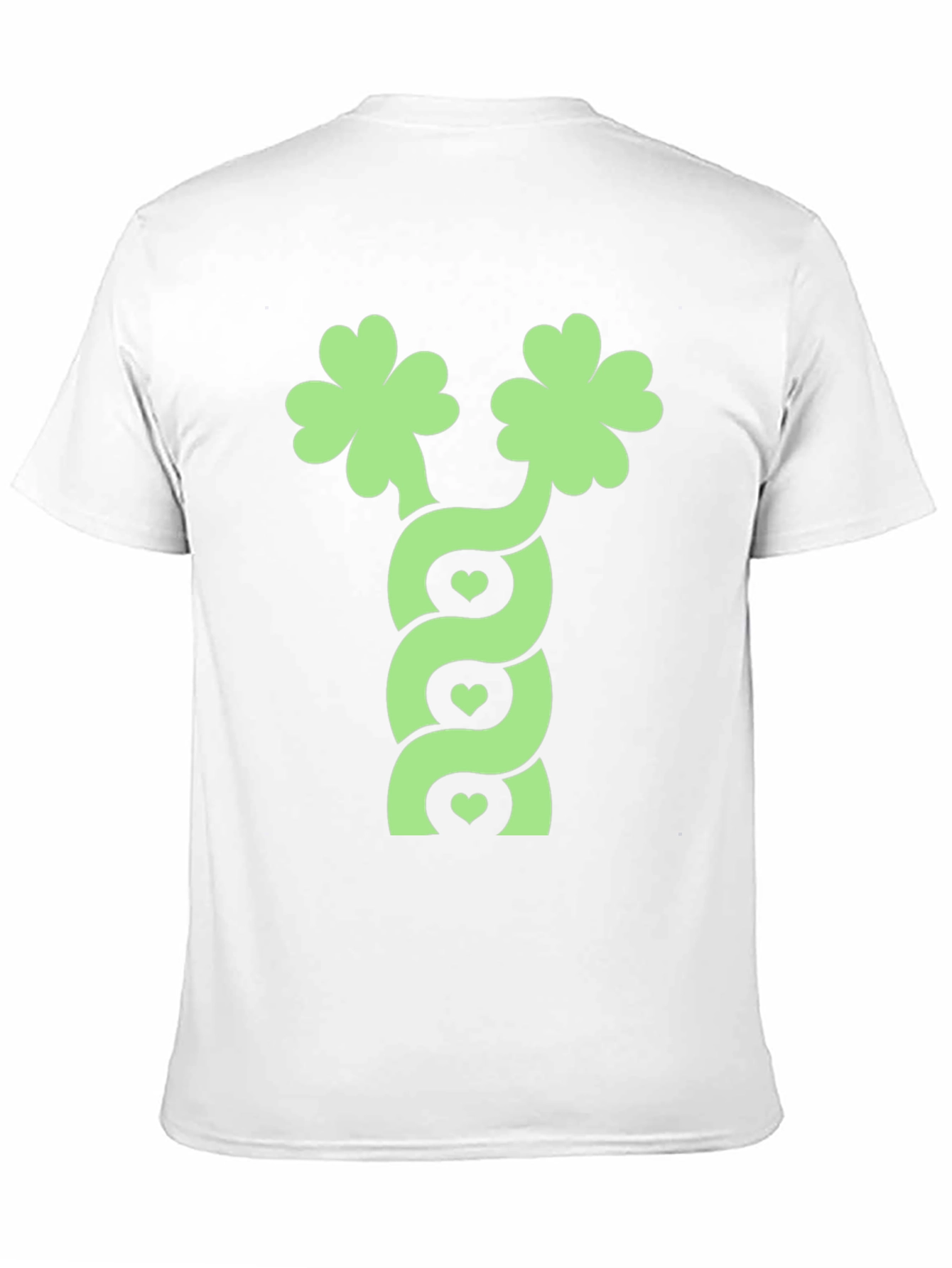 Lucky Clover Heart Twist Black T-Shirt