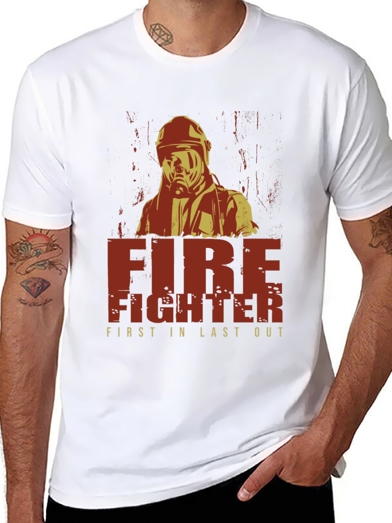 Firefighter First In Last Out Graphic T-Shirt