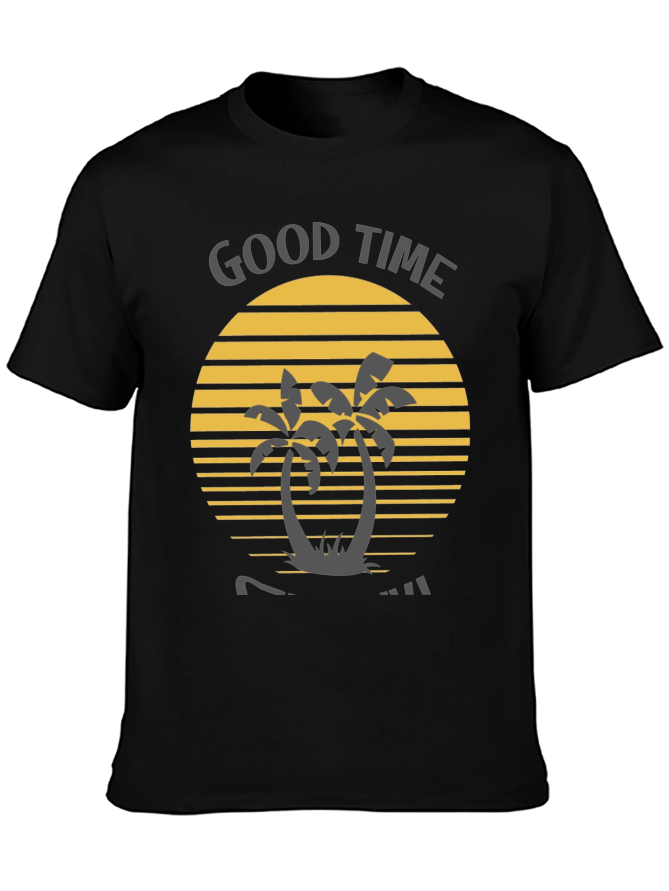 Good Time Palm Tree Graphic Tee - Black