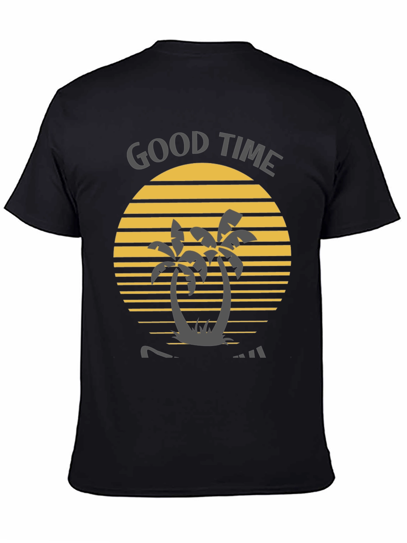 Good Time Palm Tree Graphic Tee - Black