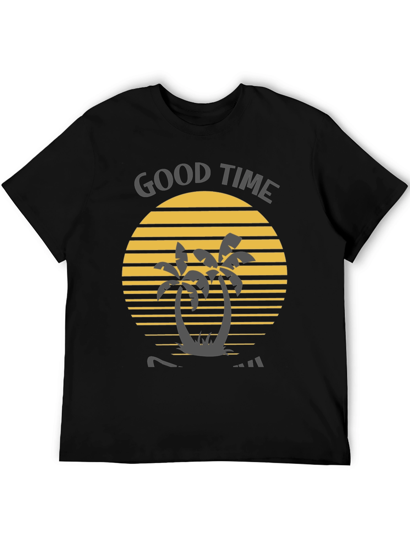 Good Time Palm Tree Graphic Tee - Black