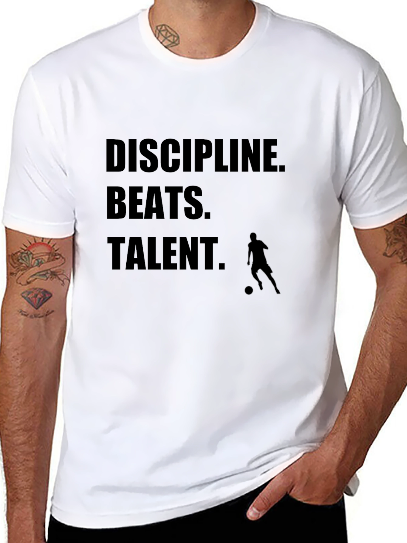 Discipline Beats Talent T-Shirt - Motivational Soccer Tee