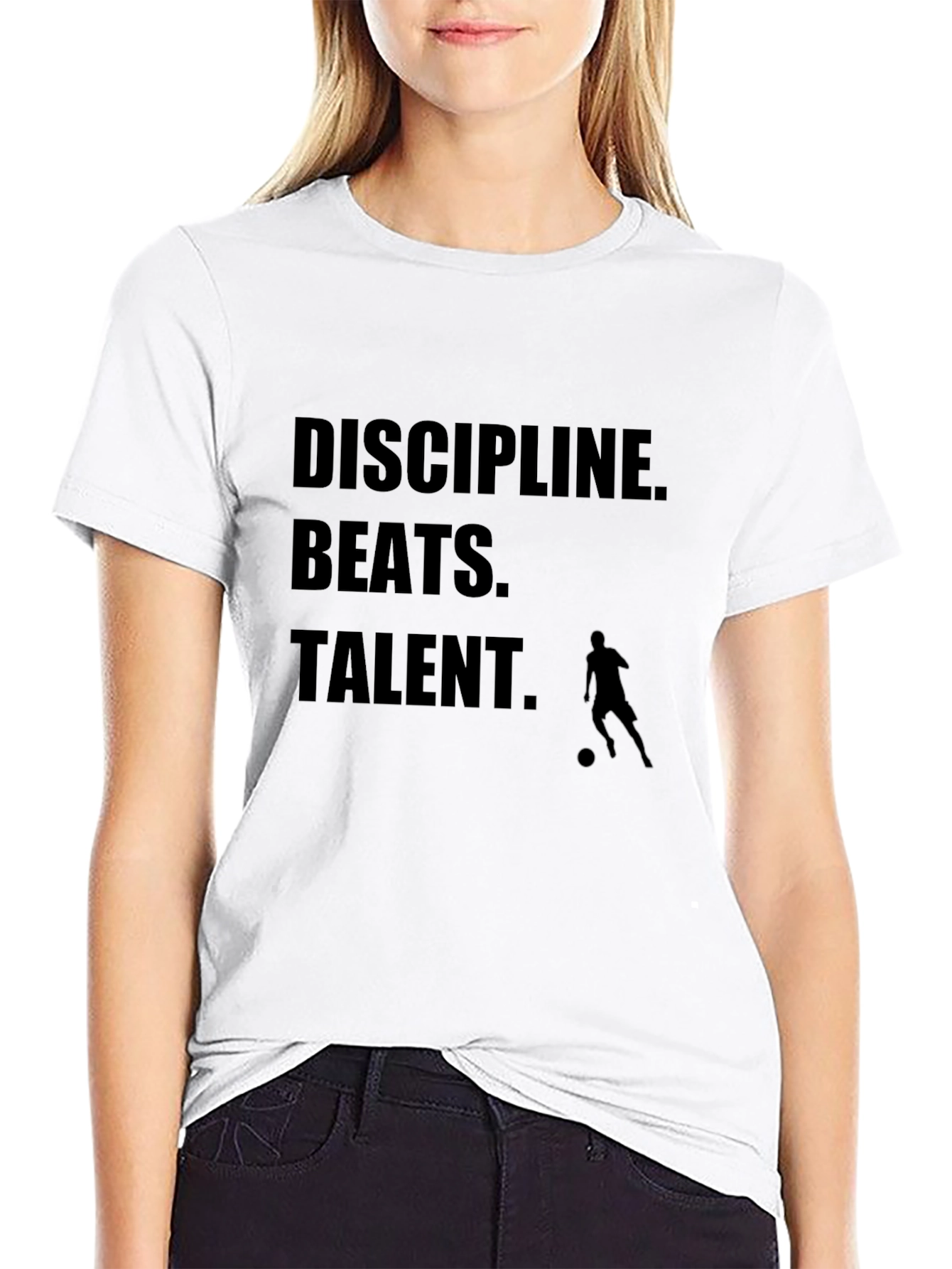 Discipline Beats Talent T-Shirt - Motivational Soccer Tee