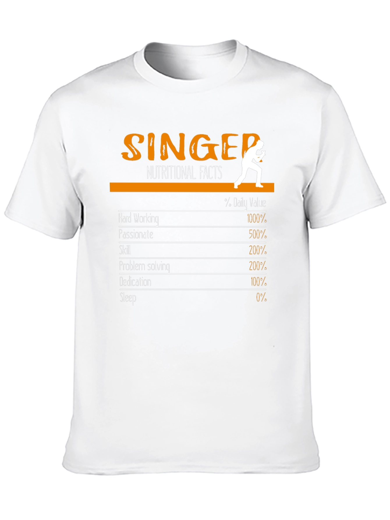 Singer Nutritional Facts Graphic T-Shirt