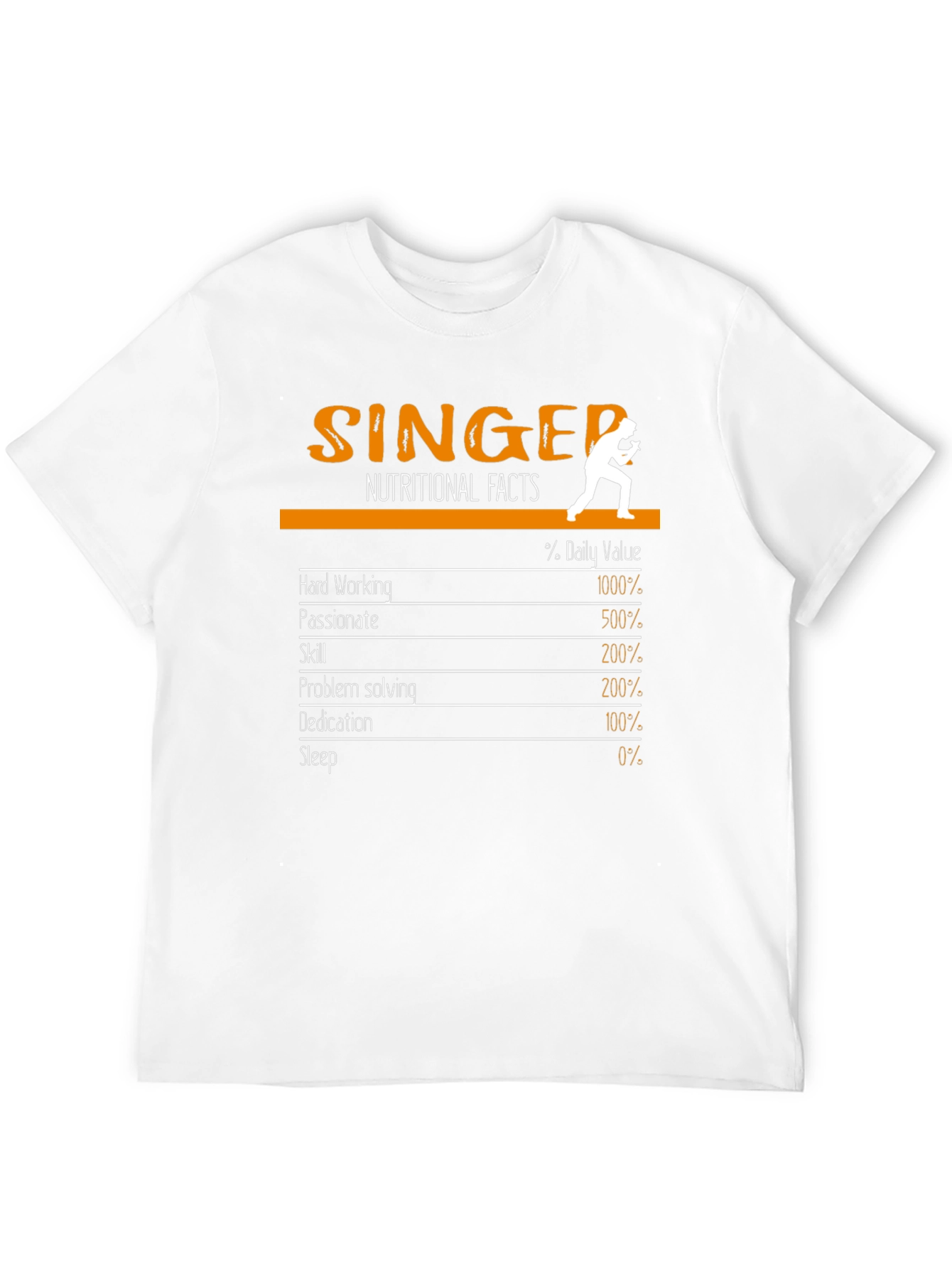 Singer Nutritional Facts Graphic T-Shirt