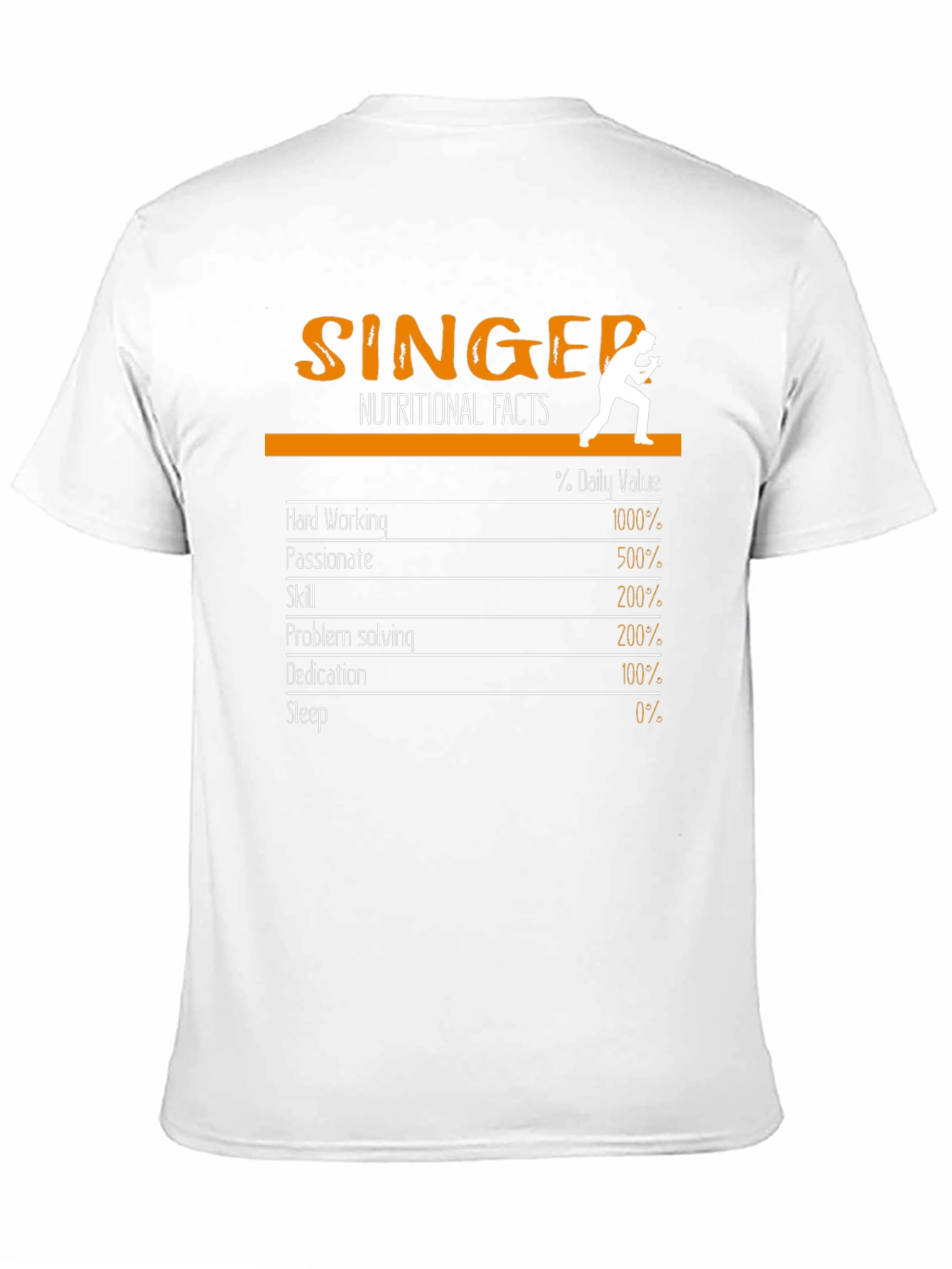 Singer Nutritional Facts Graphic T-Shirt