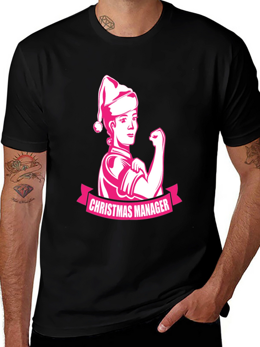 Christmas Manager Black T-Shirt