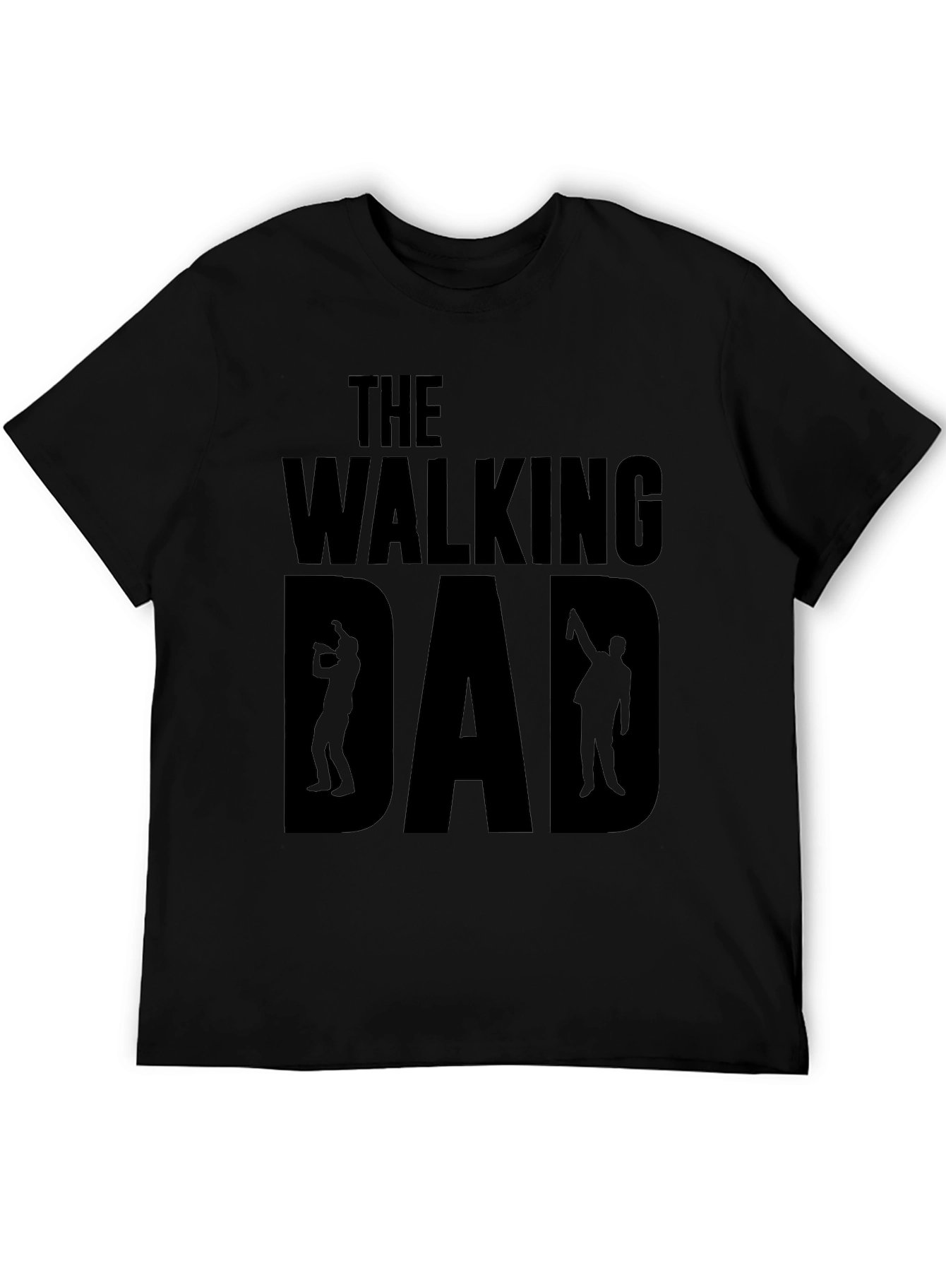 The Walking Dad Black Graphic T-Shirt