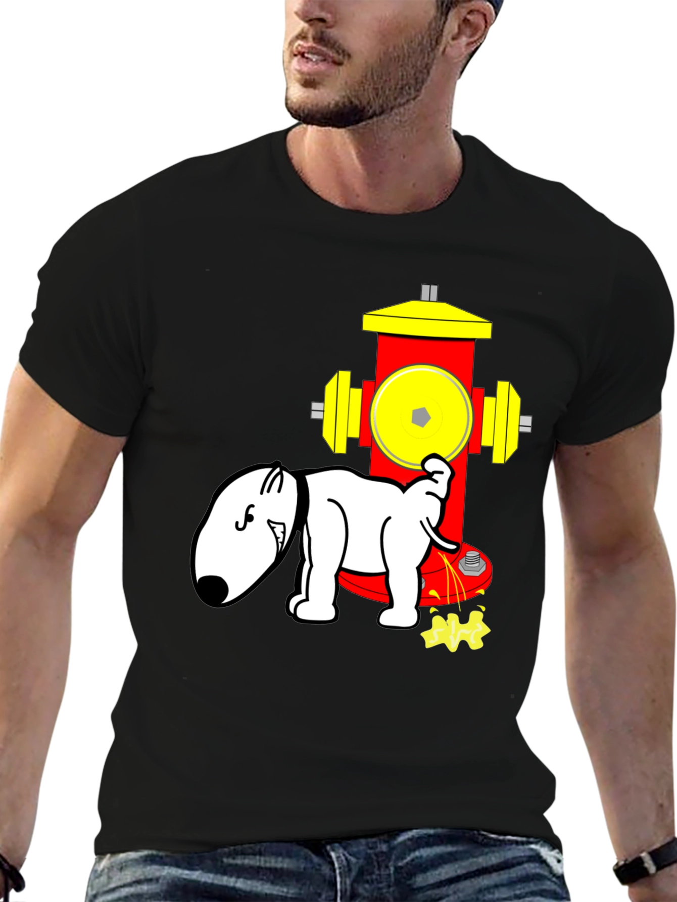 Dog Hydrant T-Shirt Funny Cartoon Design