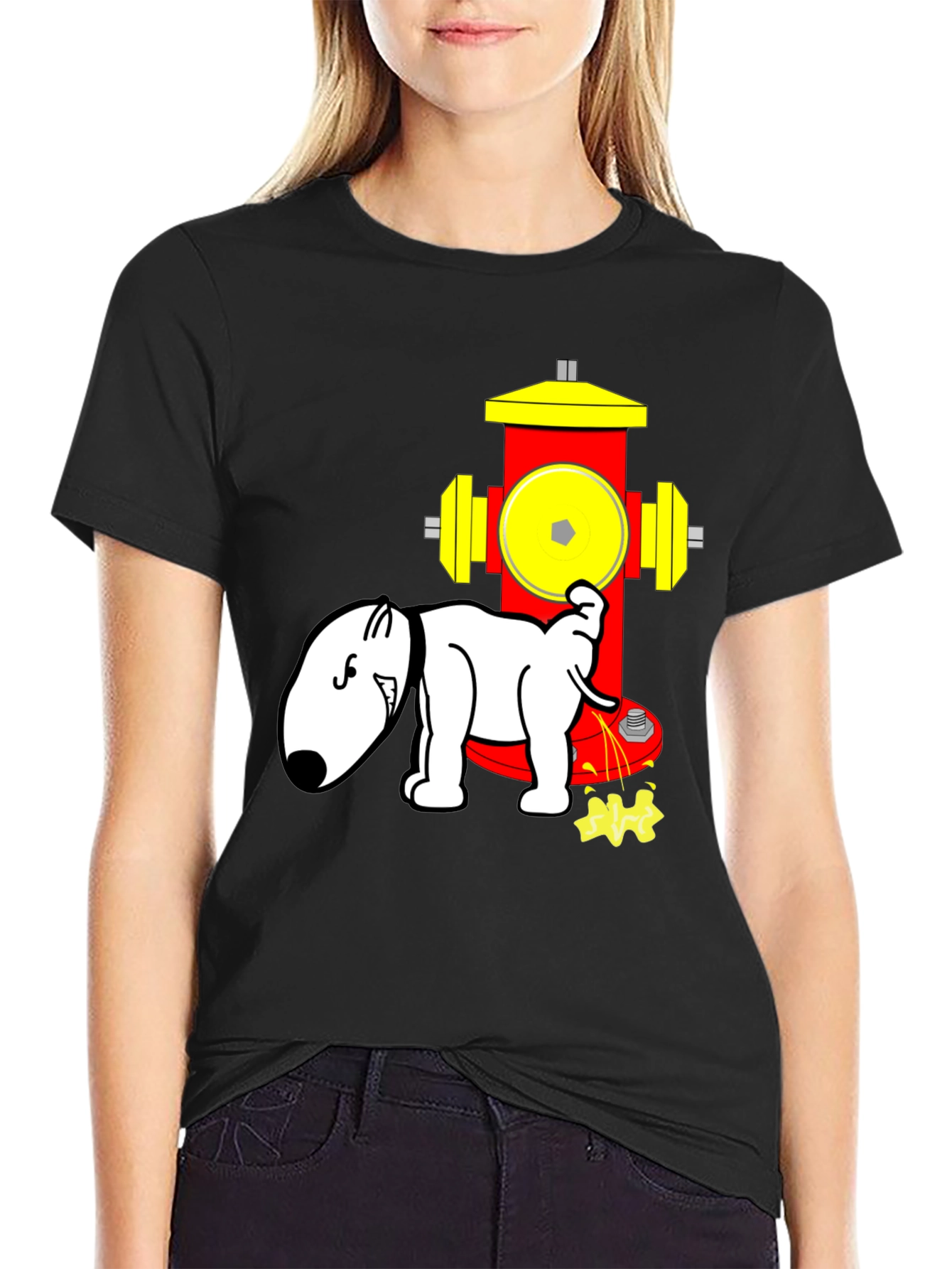 Dog Hydrant T-Shirt Funny Cartoon Design