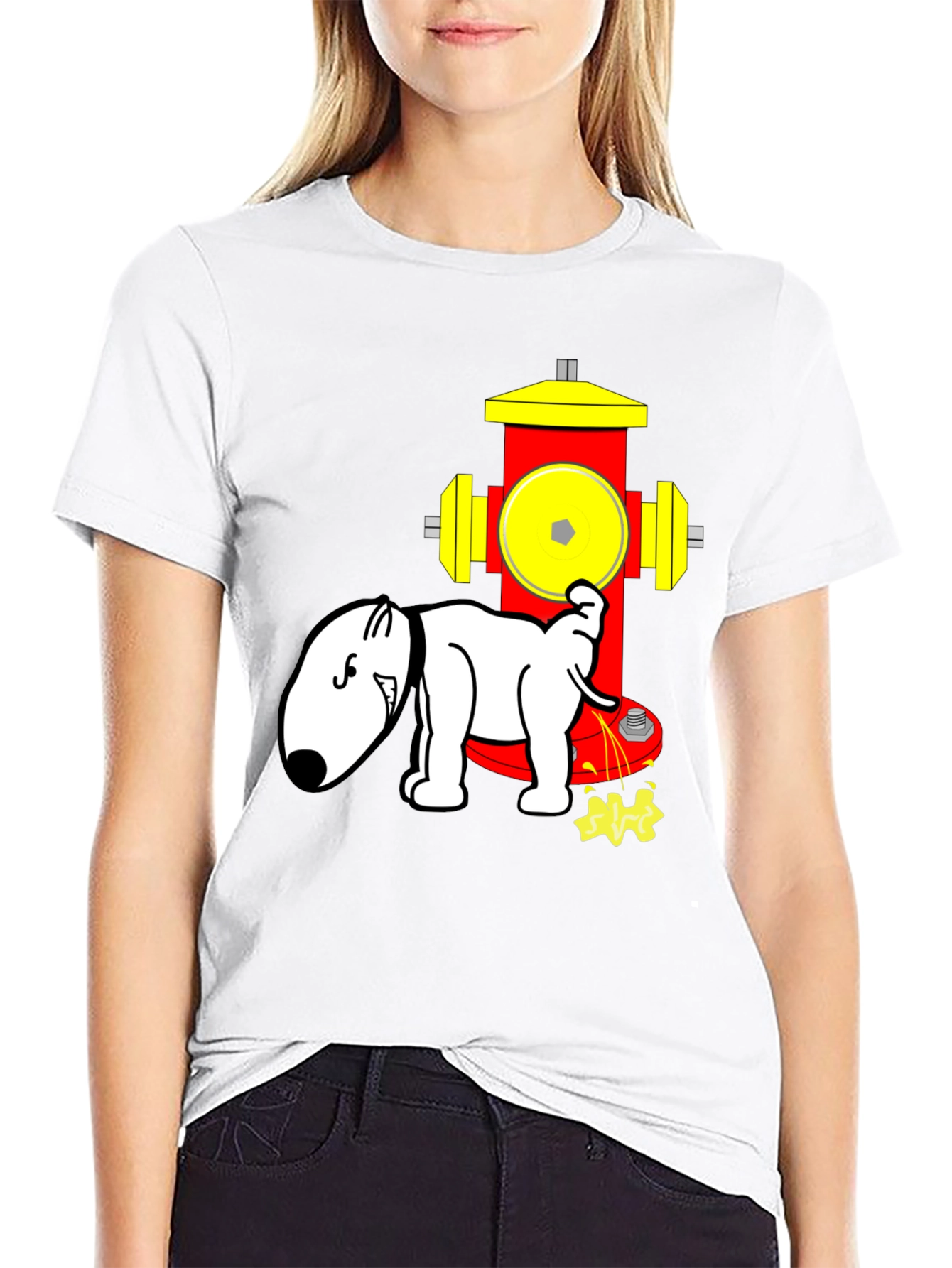 Dog Hydrant T-Shirt Funny Cartoon Design