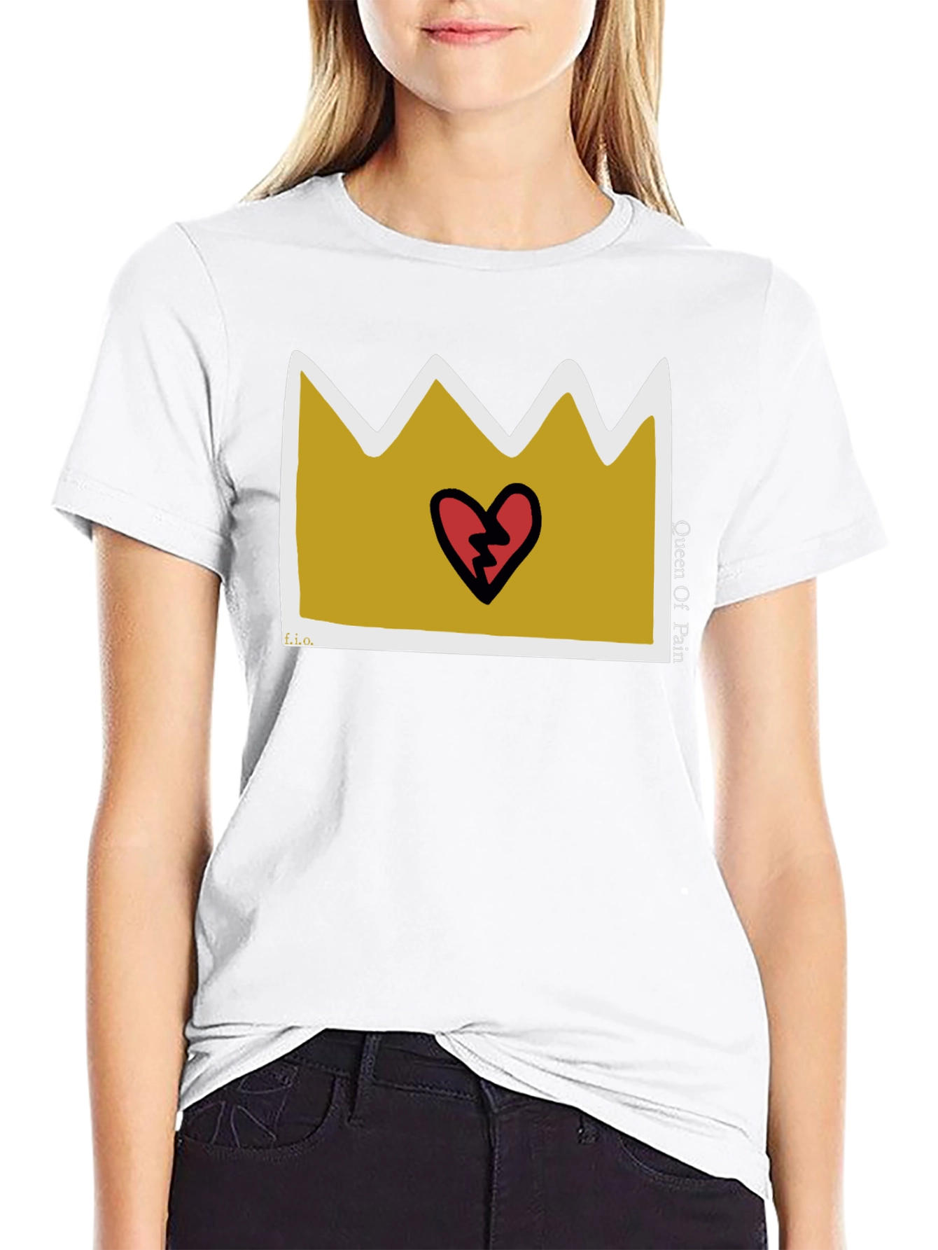Queen Of Pain Graphic Tee - Black Casual T-Shirt