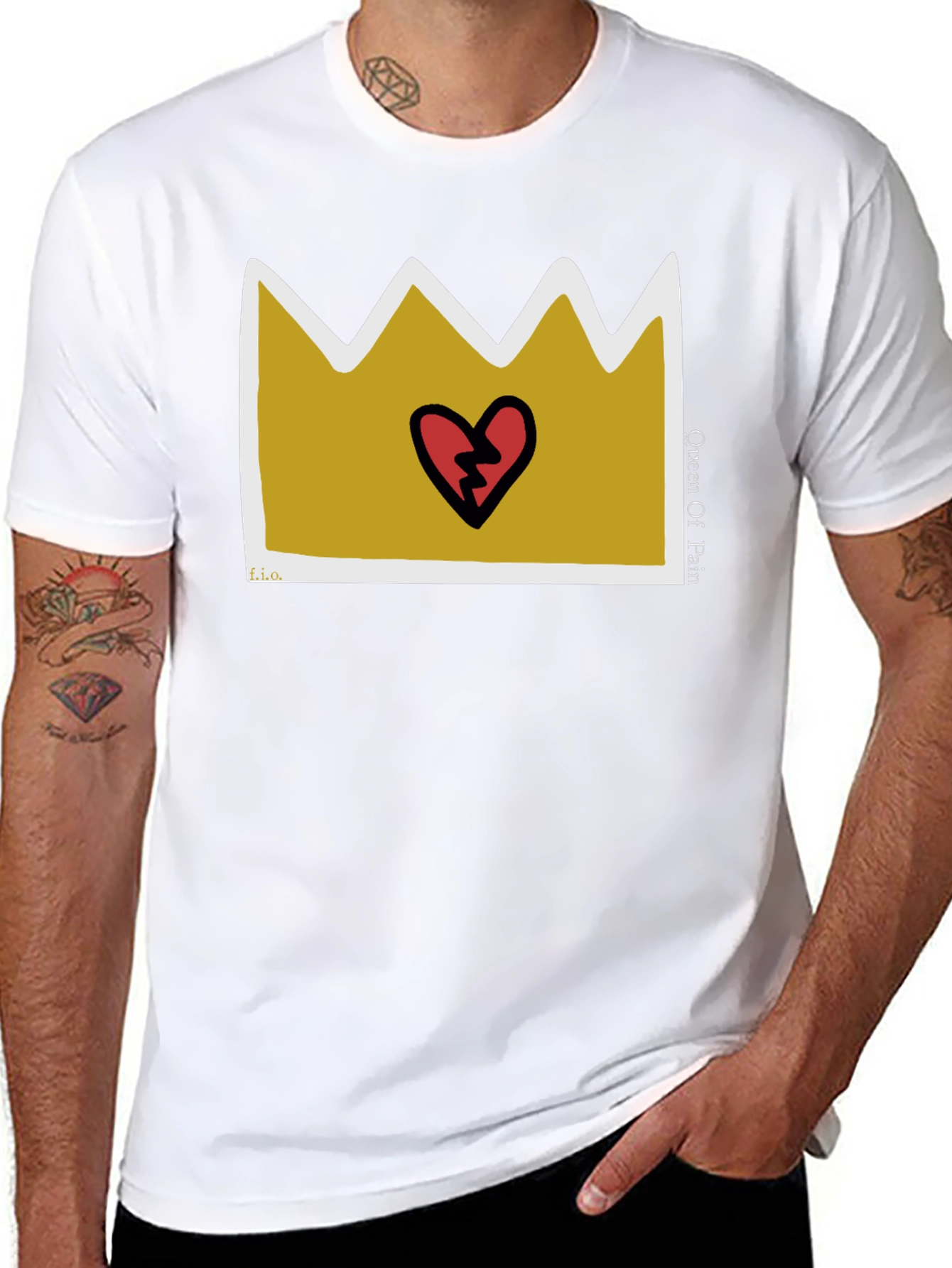 Queen Of Pain Graphic Tee - Black Casual T-Shirt