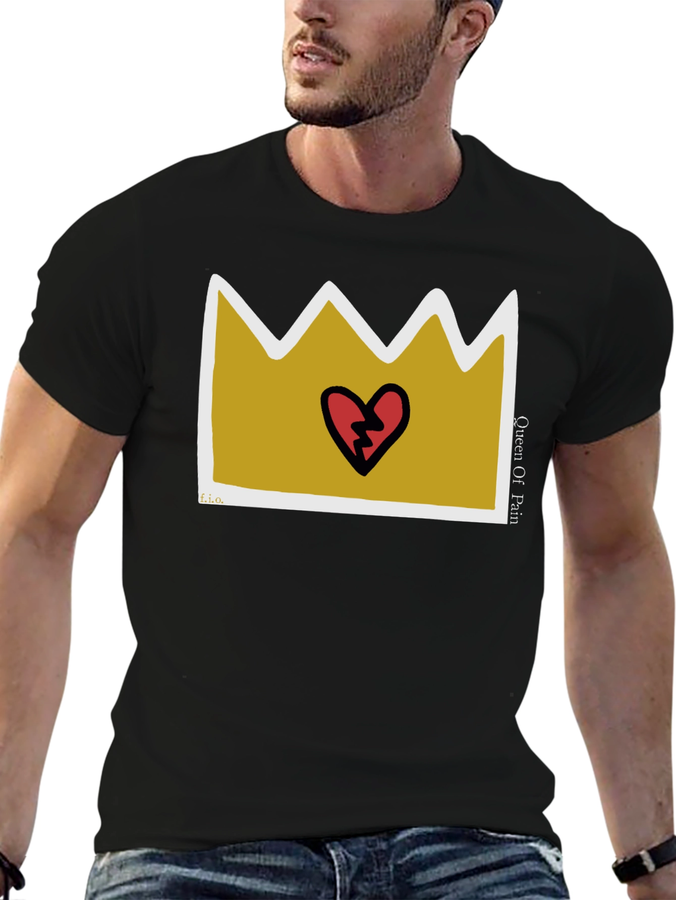 Queen Of Pain Graphic Tee - Black Casual T-Shirt