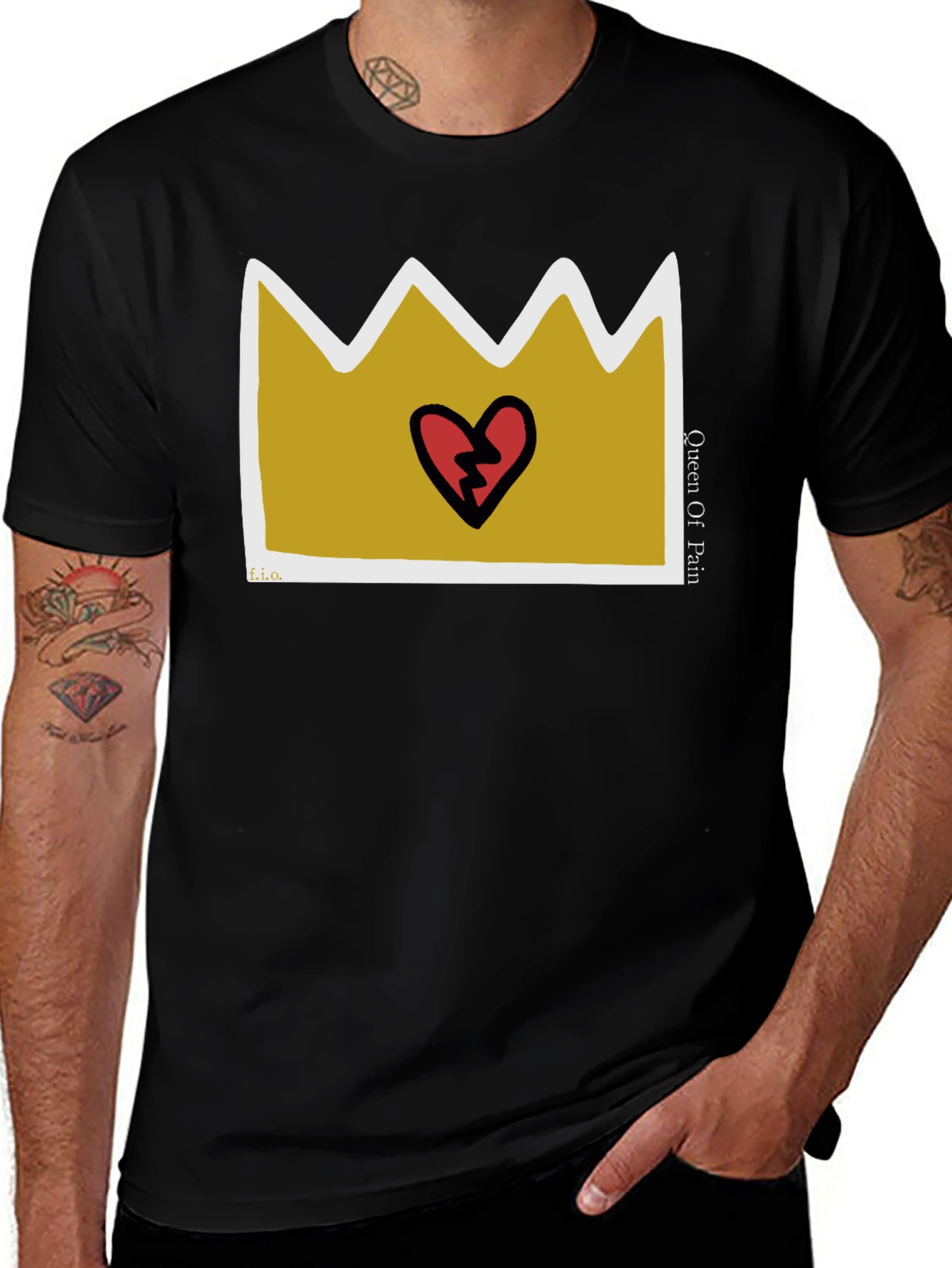 Queen Of Pain Graphic Tee - Black Casual T-Shirt