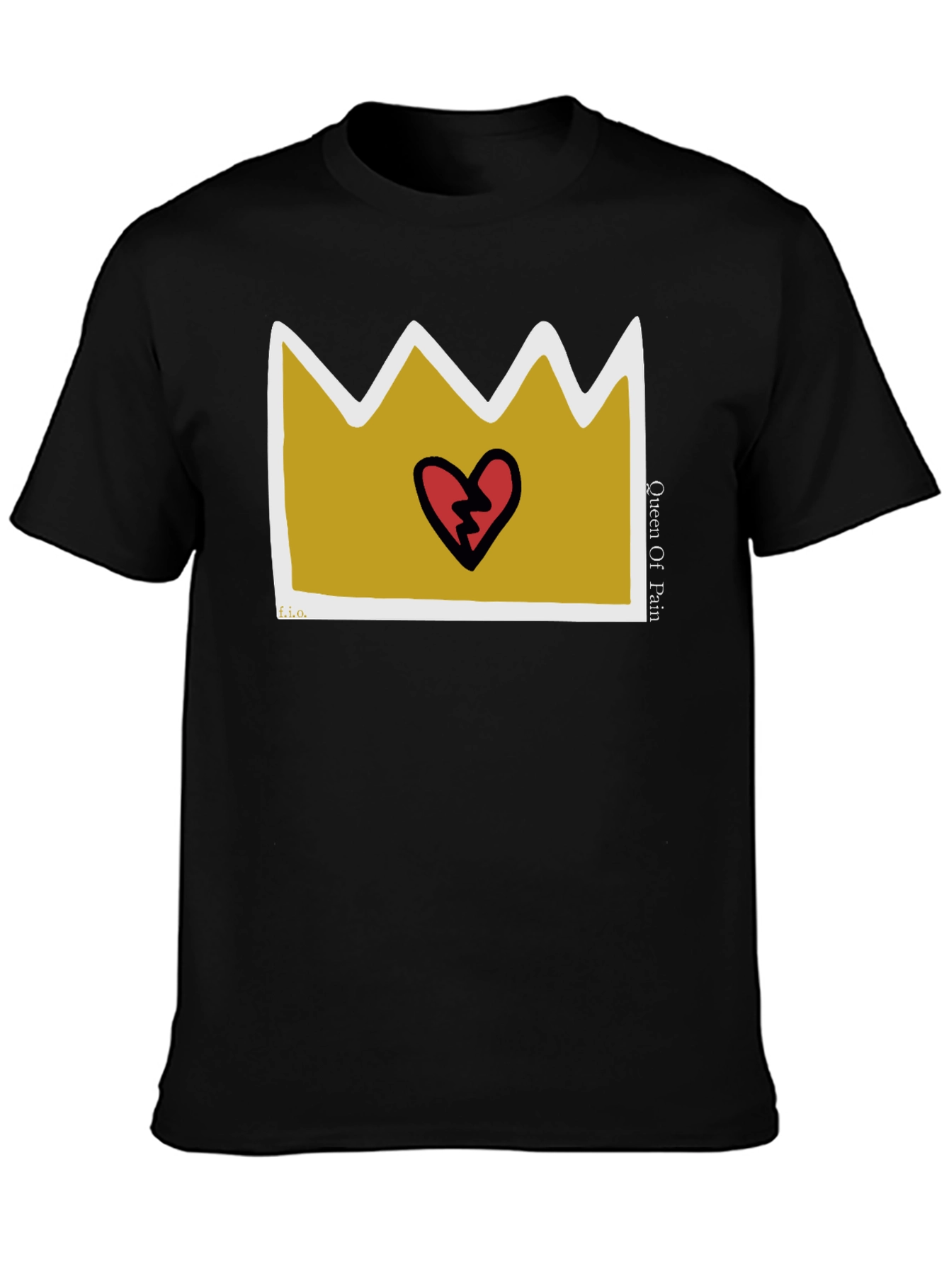 Queen Of Pain Graphic Tee - Black Casual T-Shirt