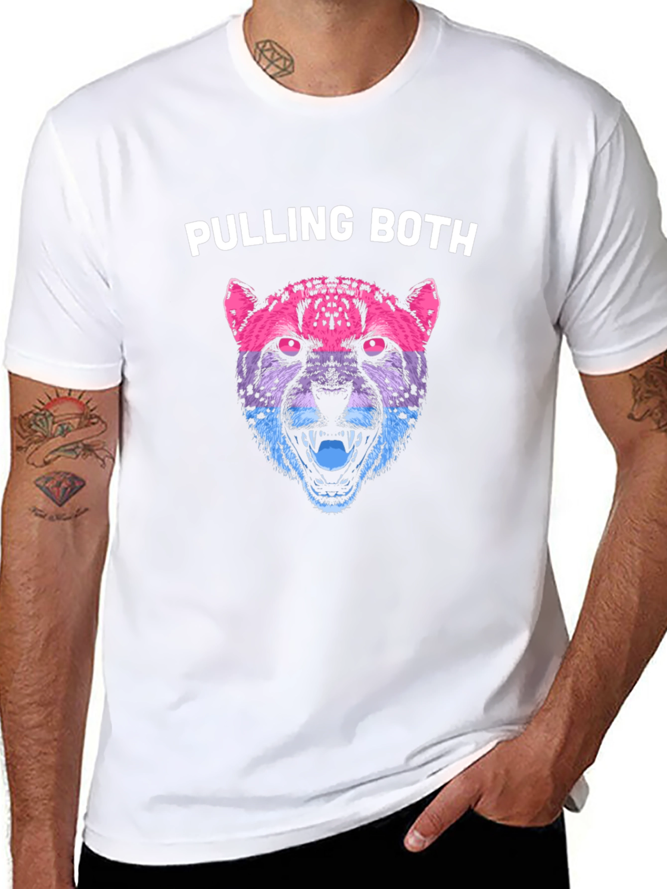 Pulling Both Cheetah Graphic Tee