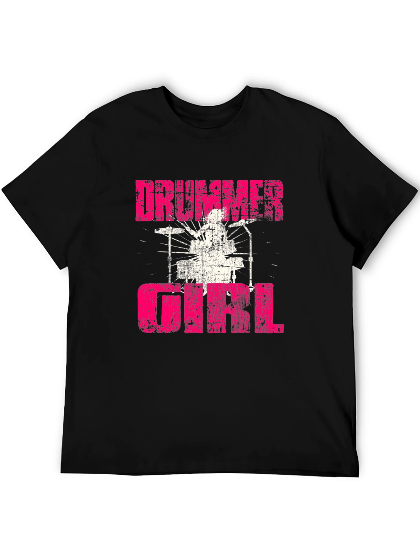 Drummer Girl Graphic Tee - Music Lover T-Shirt