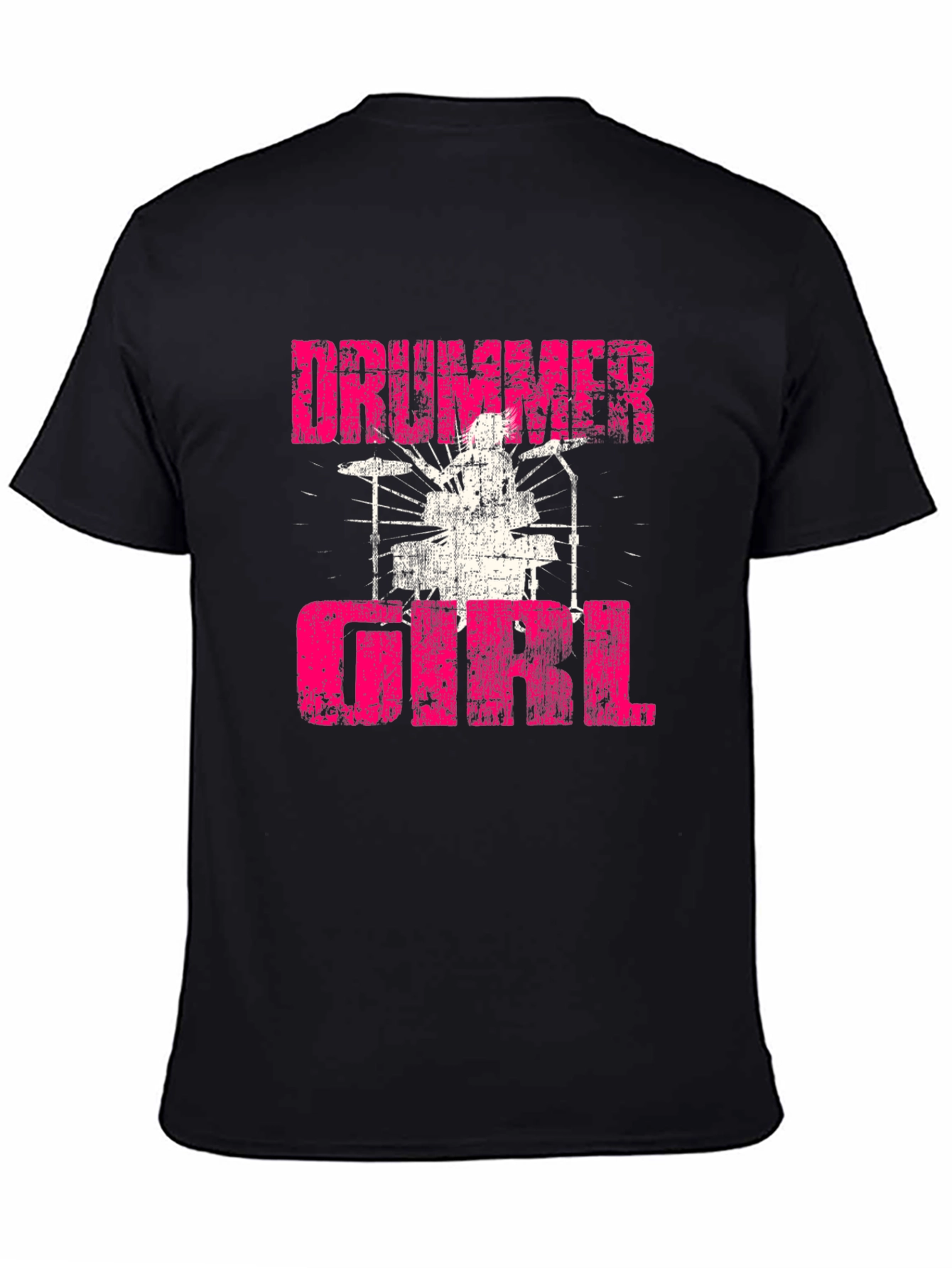 Drummer Girl Graphic Tee - Music Lover T-Shirt